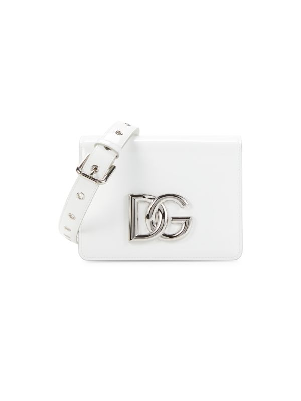 Dolce&Gabbana Logo Patent Leather Crossbody Bag